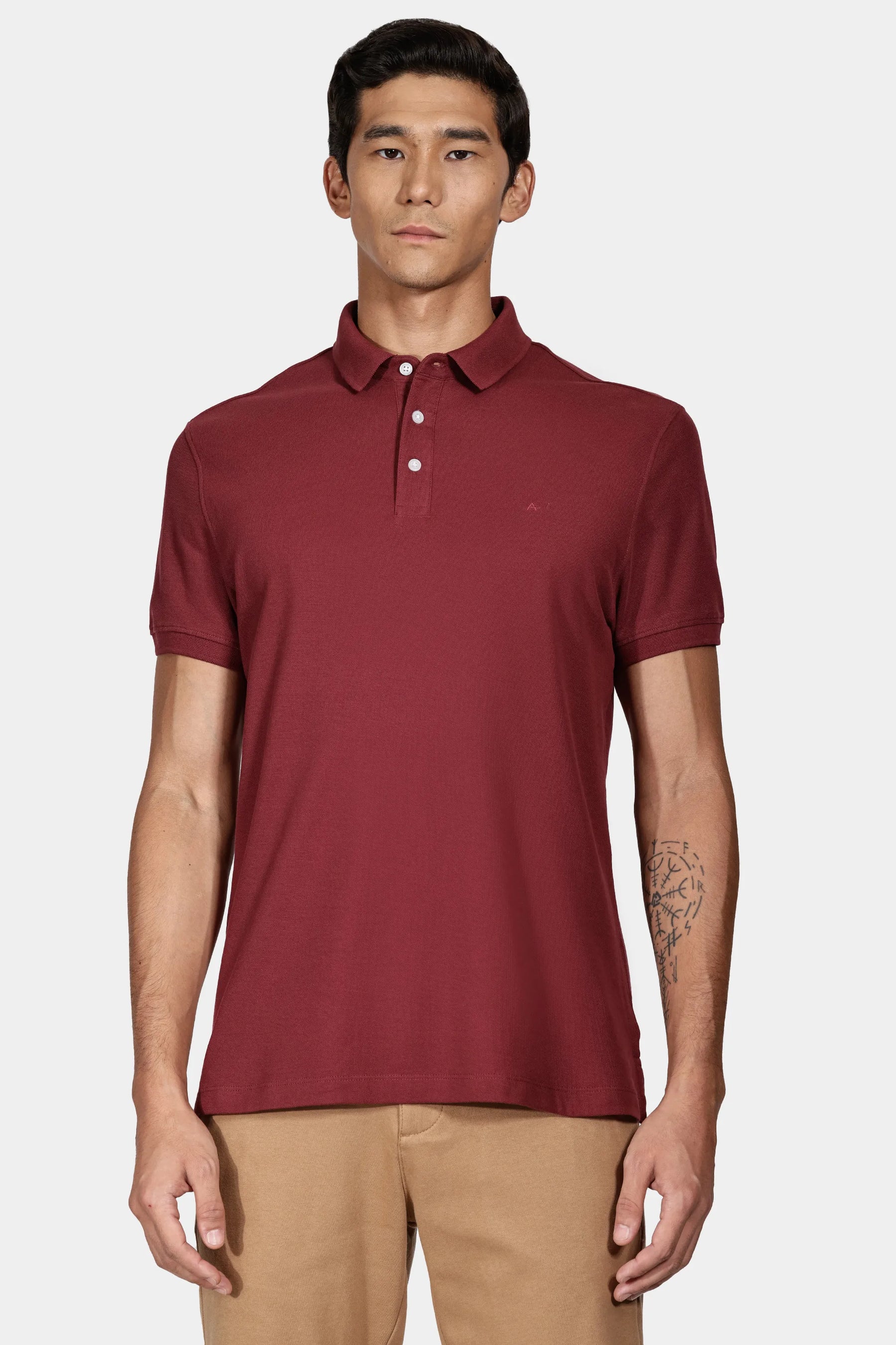 Polo Piquet Básica Bordo Cabernet