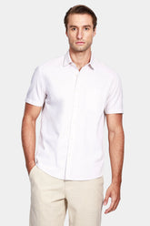Camisa Manga Curta Cosmo Regular Button-Down Lotte Com Bolso Natural