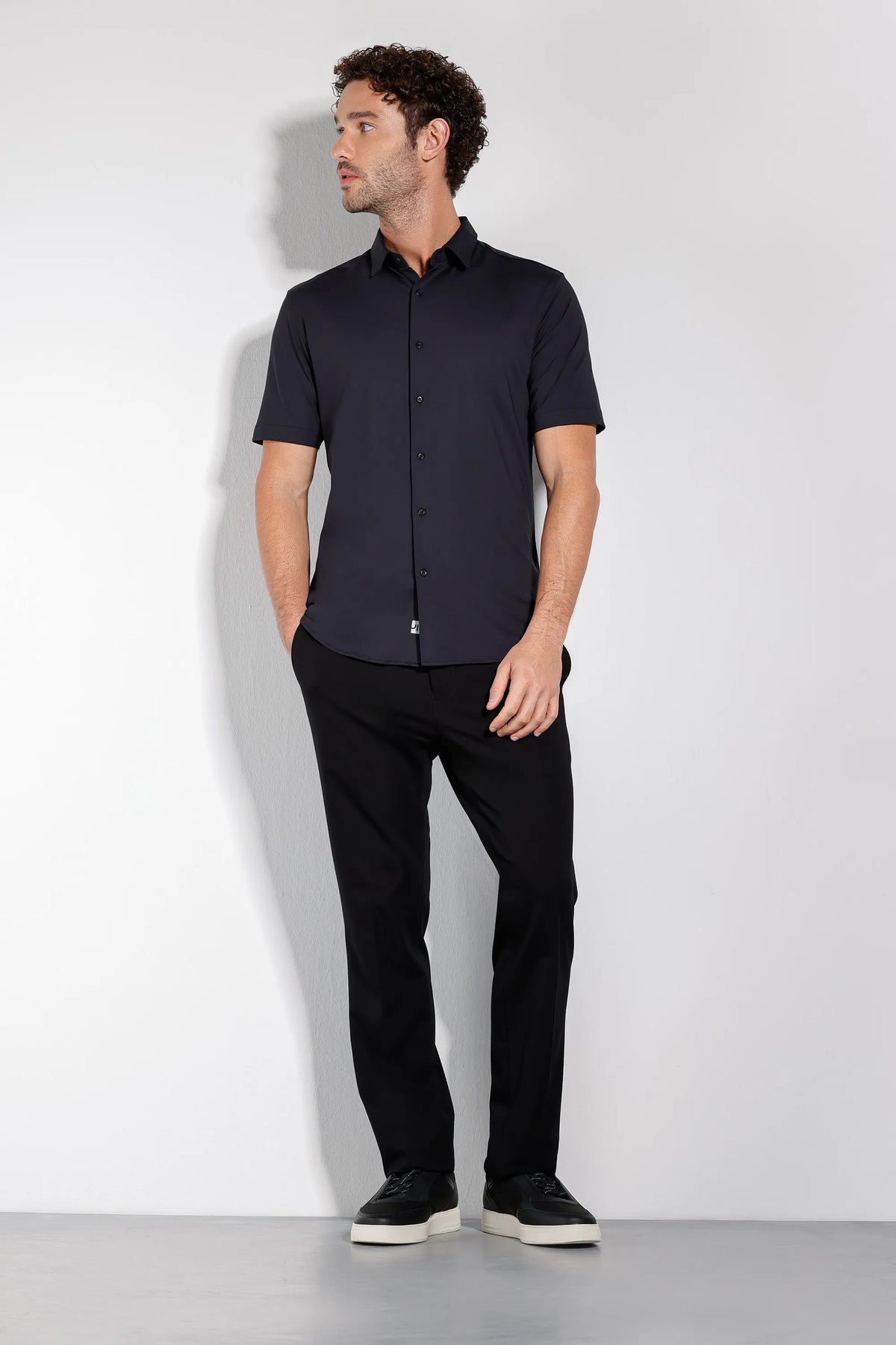 Camisa Recovery Tech Manga Curta Preto