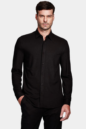Camisa Manga Longa Cosmo Regular Malha Liquid Repeller Preto