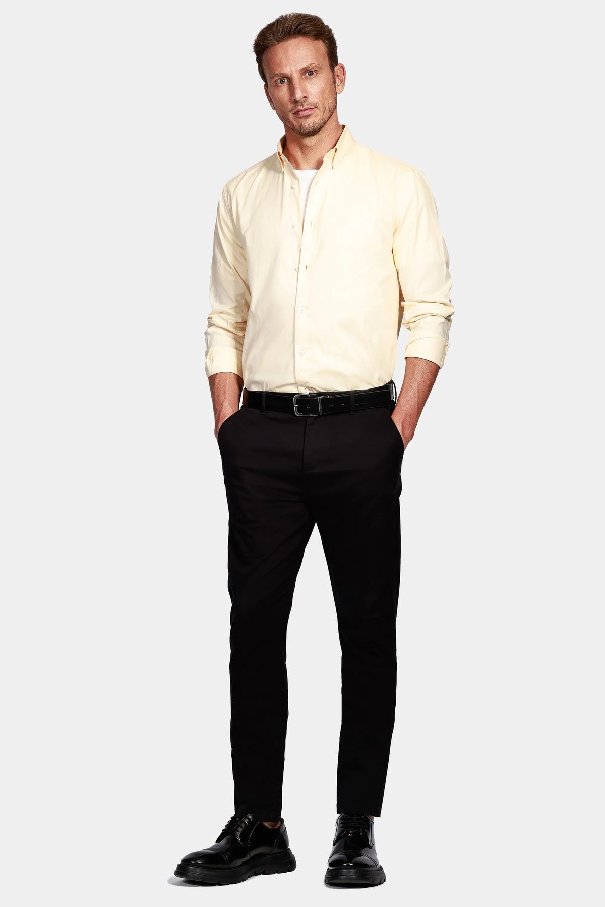 Camisa Manga Longa Move Regular Oxford Button-Down Amarelo