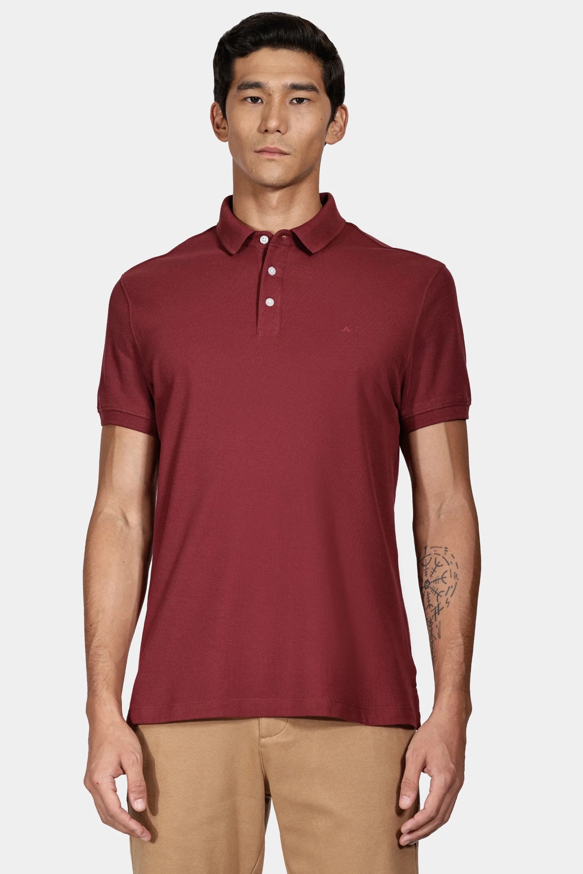 Polo Piquet Básica Bordo Cabernet