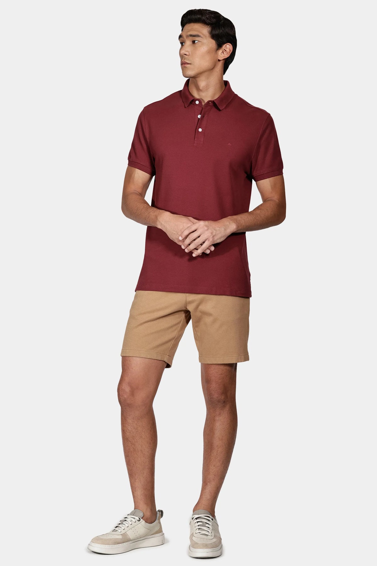 Polo Piquet Básica Bordo Cabernet